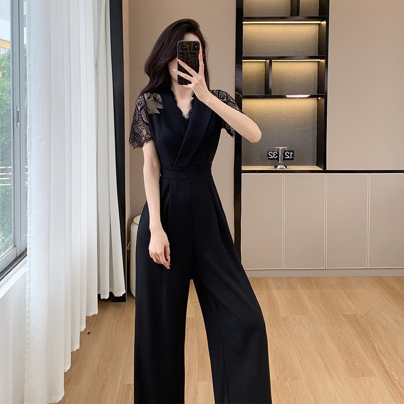 Damen  Jumpsuits | Jumpsuit Mit Spitze Bekleidung Damen