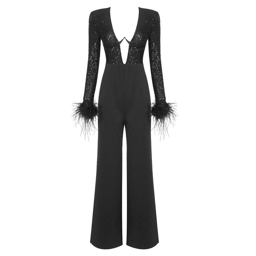 Damen  Jumpsuits | Overall Mit Pailletten Bekleidung Damen