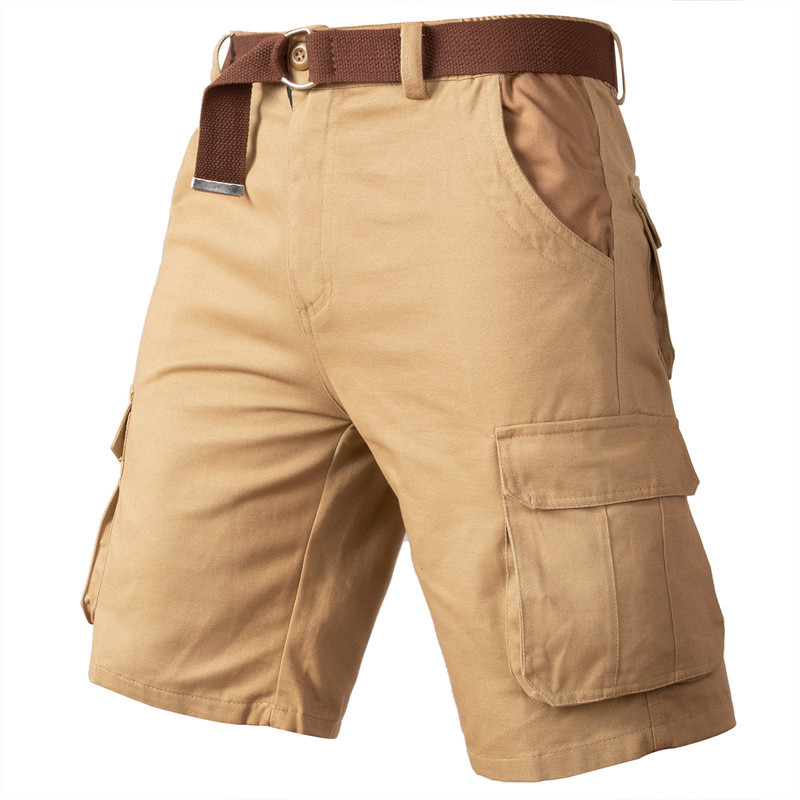 Herren  Hosen | Cargo-Bermuda Mit Gürtel, Regular Fit Bekleidung Herren