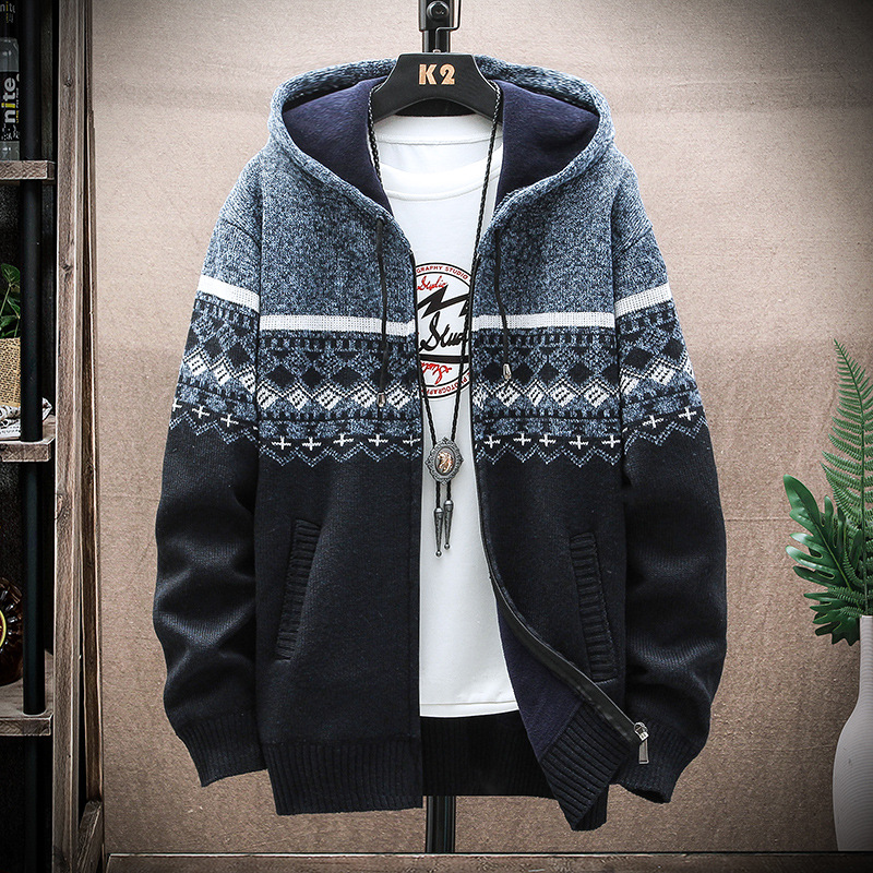 Herren  Pullover & Strickjacken | Norweger Strickjacke Mit Komfortschnitt Bekleidung Herren