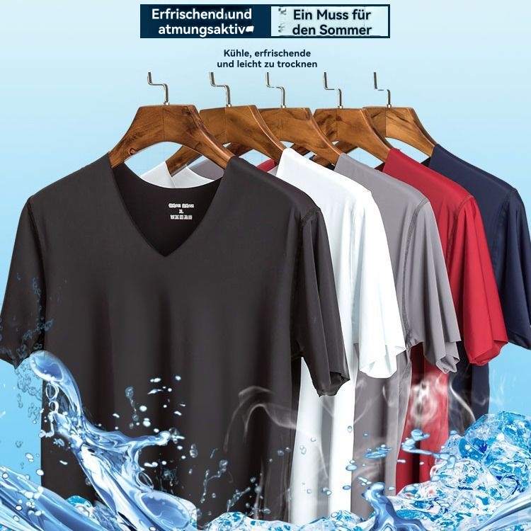 Herren  Shirts & Polos | Essential Stretch-T-Shirt Mit Bio-Baumwolle Bekleidung Herren