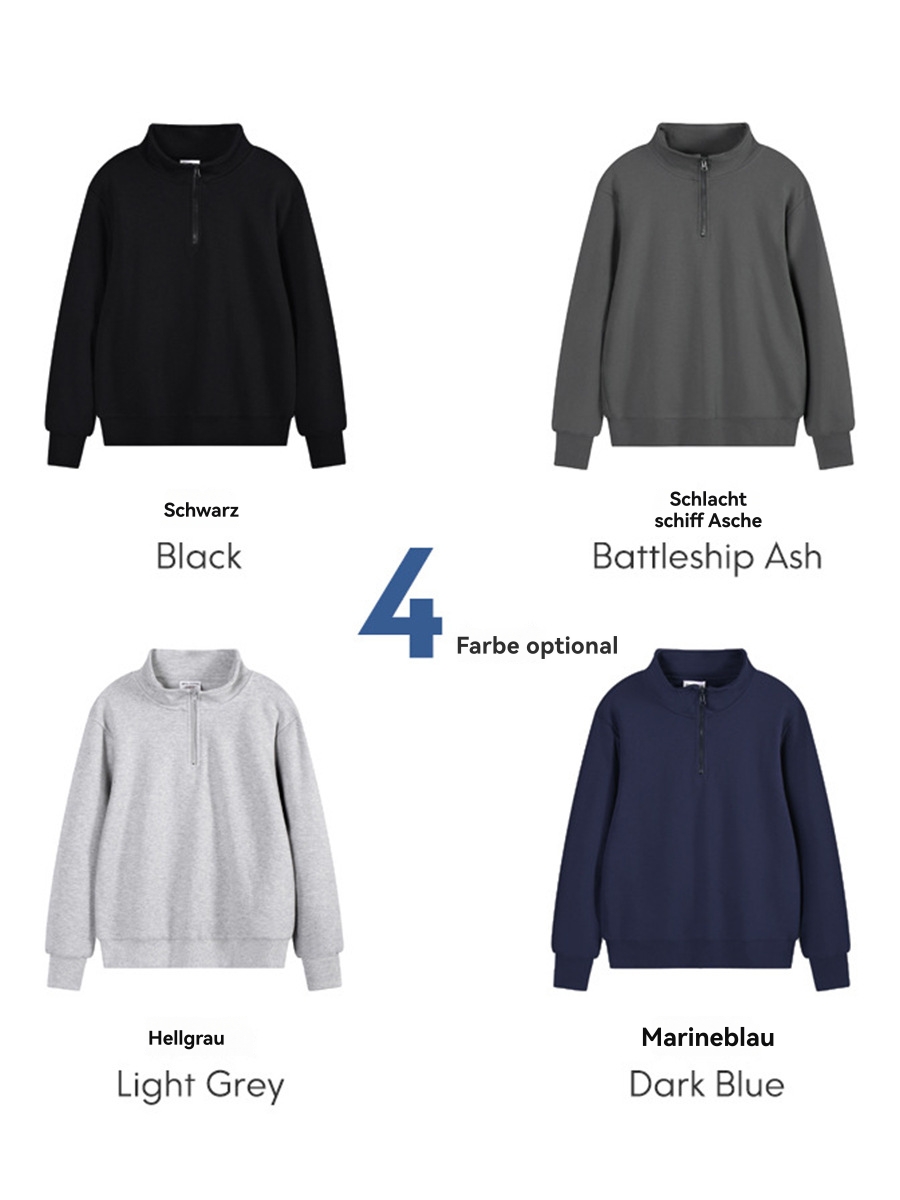 Herren  Sweat | Sweatshirt Mit Troyerkragen Bekleidung Herren